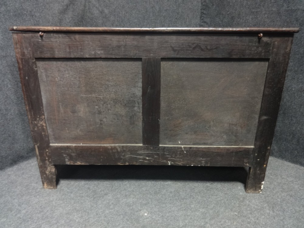 C17th Inlaid Oak Mule Chest Coffer of Small Proportions View VIII