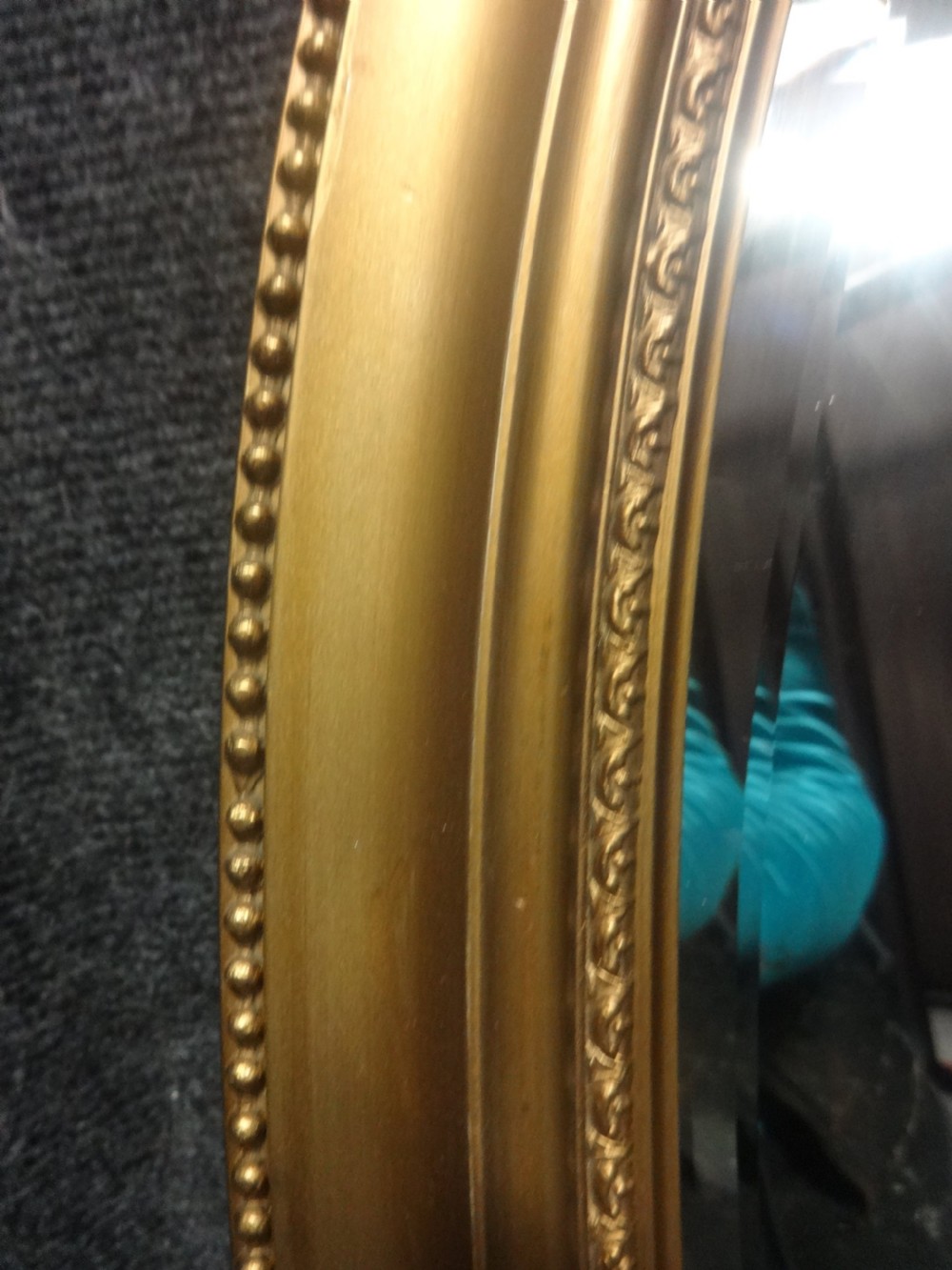 Lovely Edwardian Oval Gilt Mirror View III
