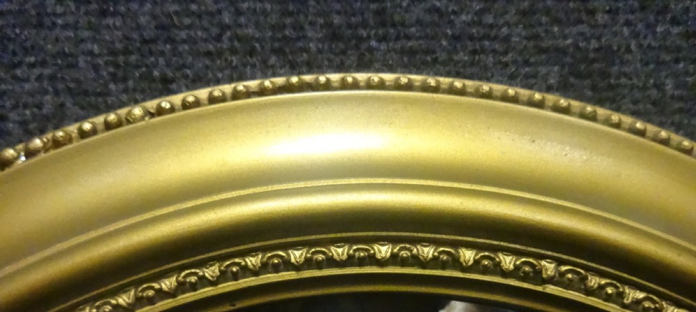 Lovely Edwardian Oval Gilt Mirror View IV