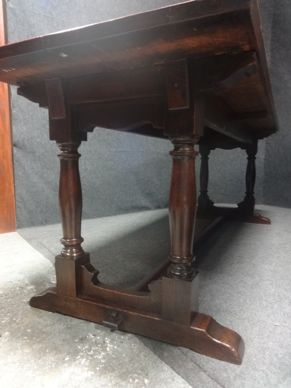 Top Quality 7ft Victorian Oak Trestle Refrectory Table View VIII