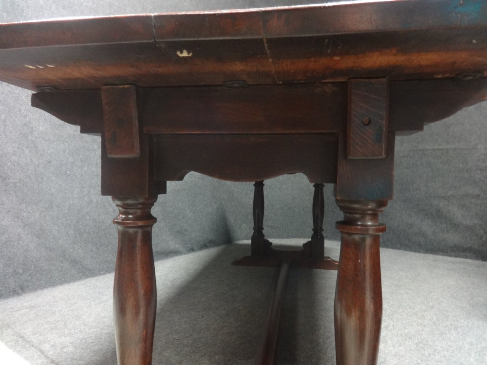 Top Quality 7ft Victorian Oak Trestle Refrectory Table View IX