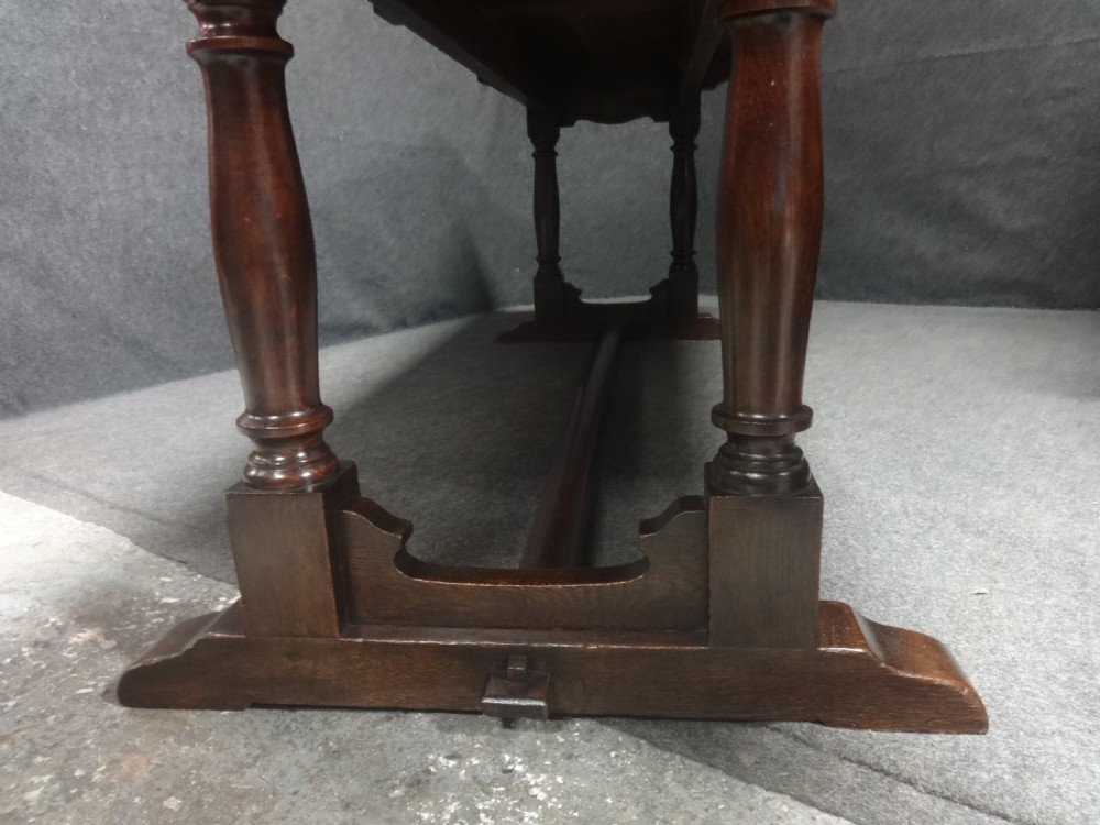 Top Quality 7ft Victorian Oak Trestle Refrectory Table View X