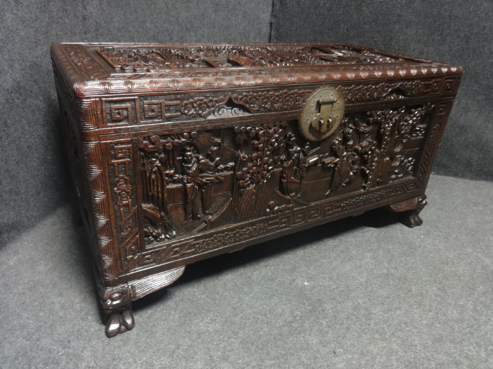 Very Good Oriental Camphor wood  Chest of Small Proportions View II