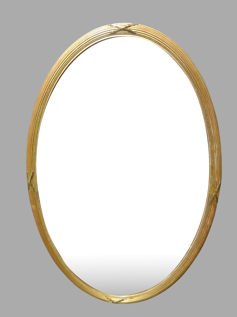Good Edwardian Oval Gilt Wall Mirror