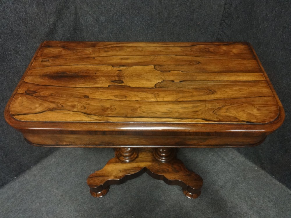 Outstanding William 4th Rosewood Games Card Table View III