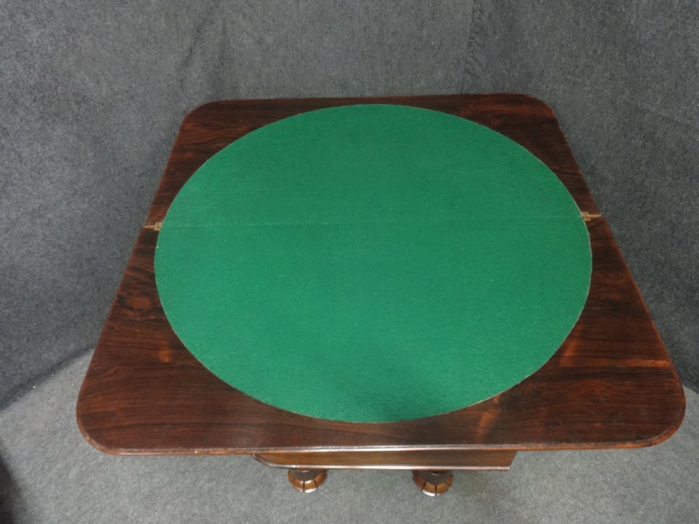 Outstanding William 4th Rosewood Games Card Table View VIII