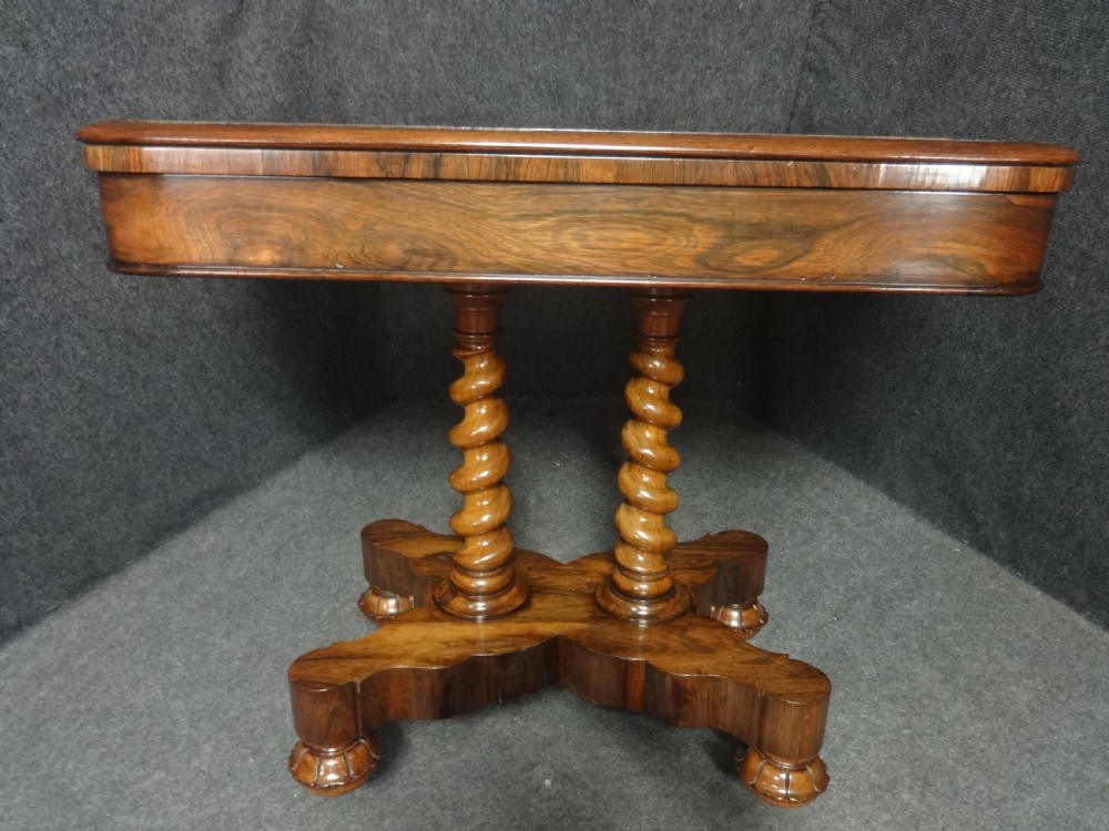 Outstanding William 4th Rosewood Games Card Table View IX