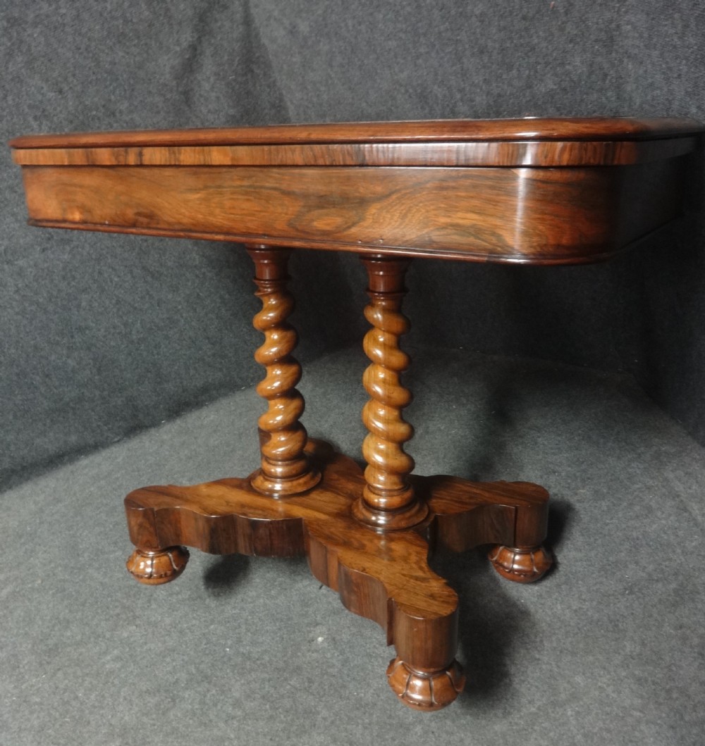 Outstanding William 4th Rosewood Games Card Table View XI