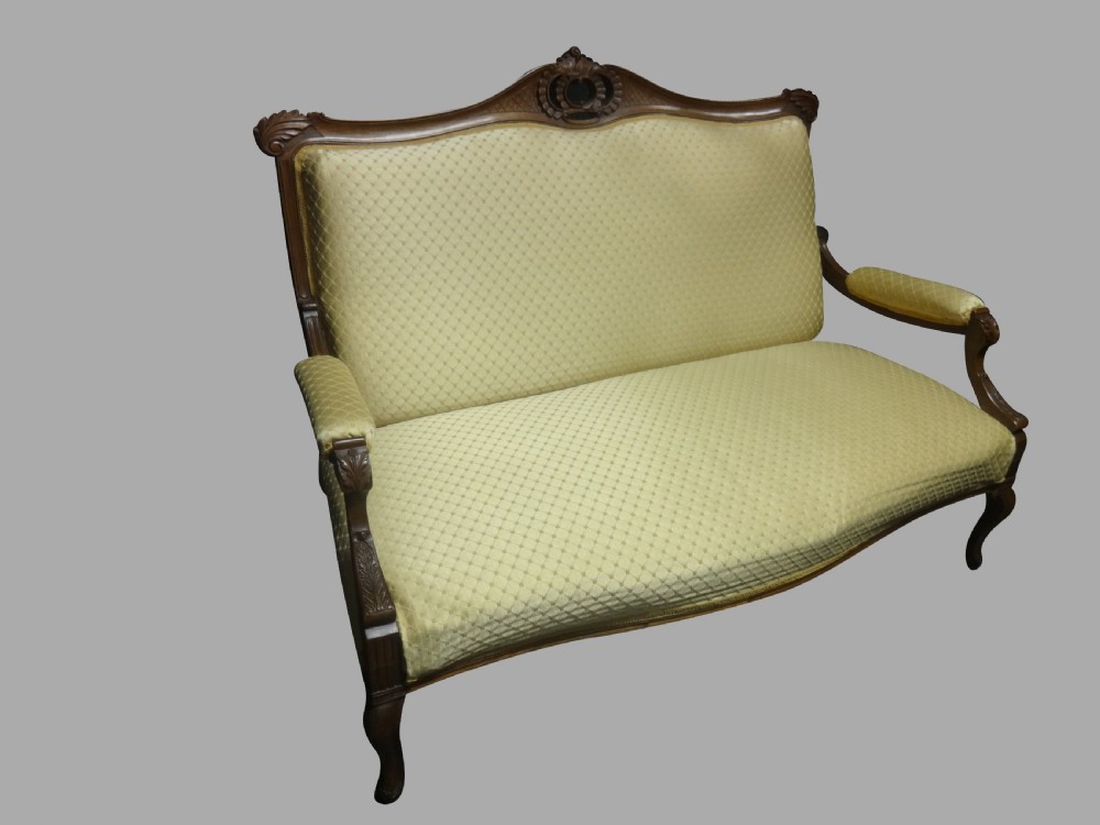A Very Good French Walnut Settee View II