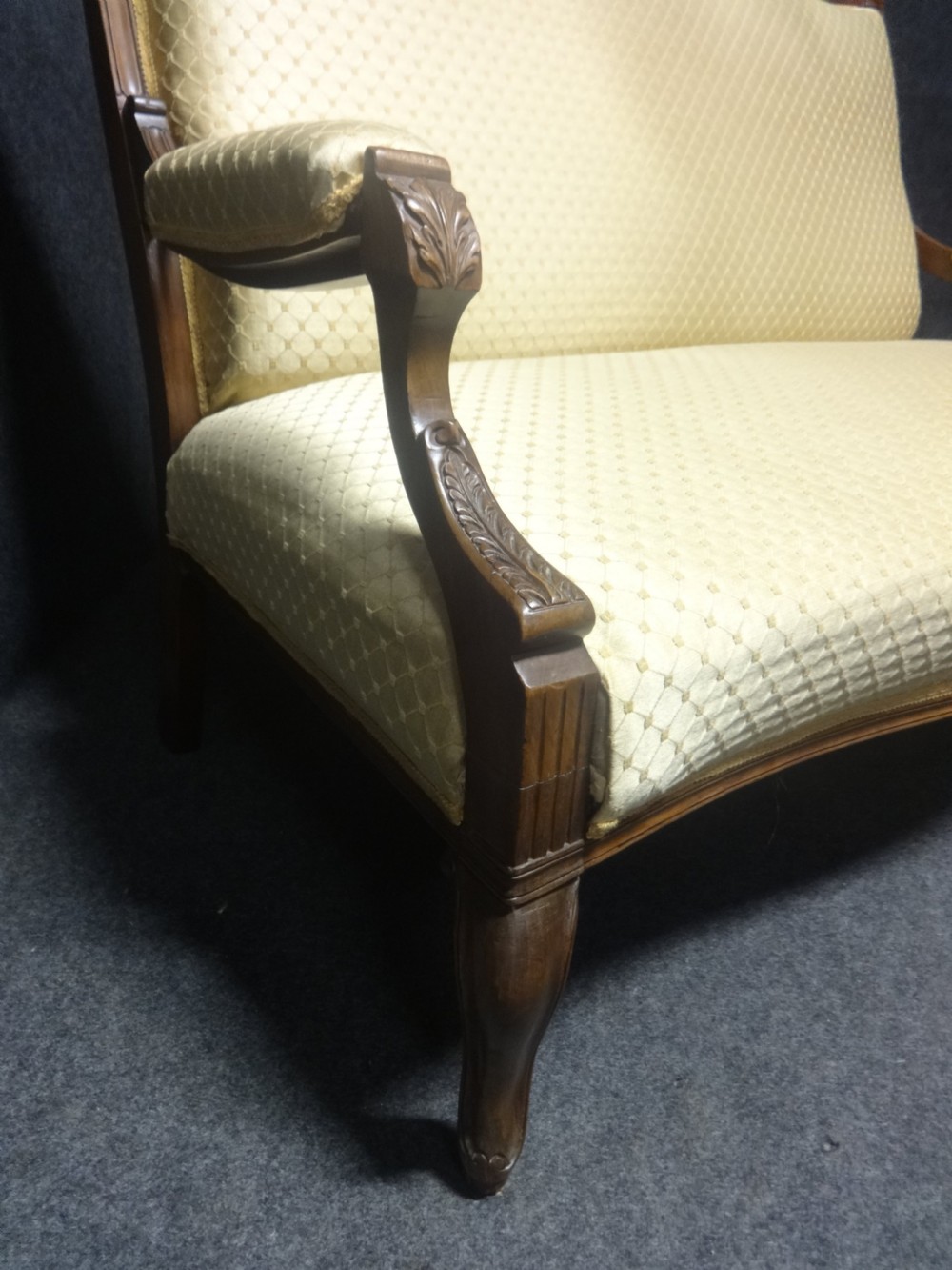 A Very Good French Walnut Settee View VI