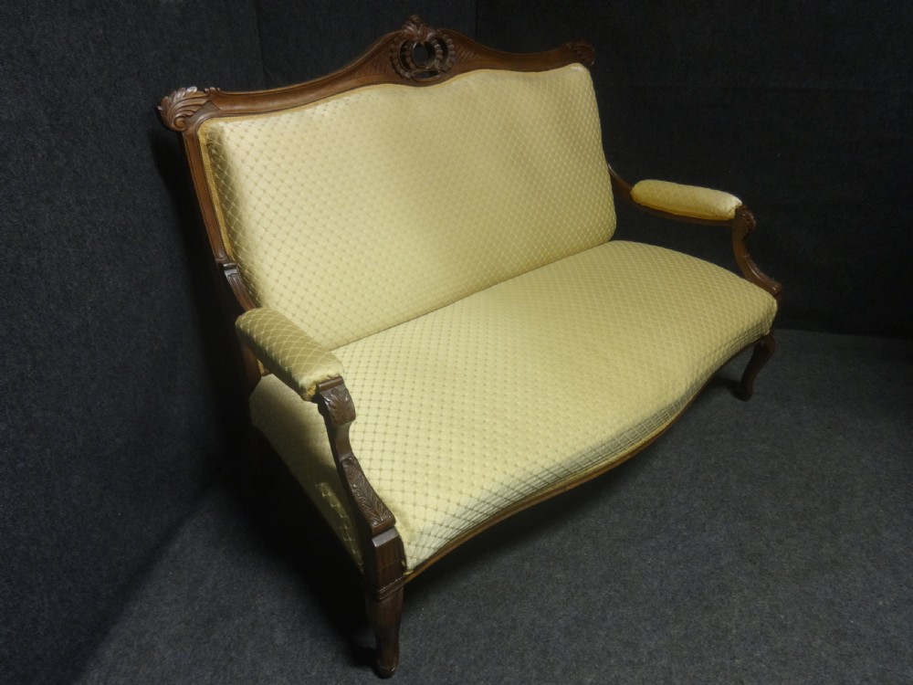 A Very Good French Walnut Settee View IX