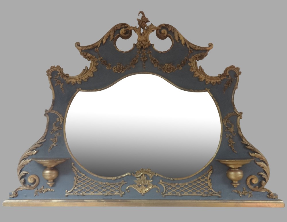Very Good Victorian Parcel Gilt Overmantle Mirror View VI