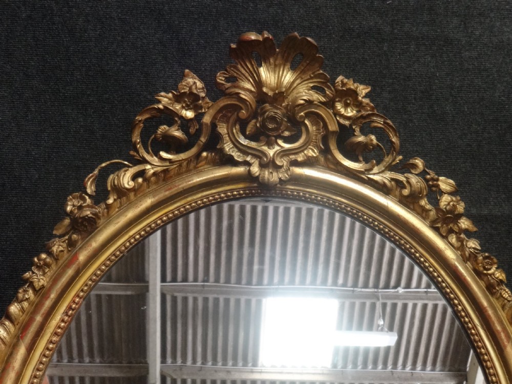 Outstanding Oval Gilt Mirror View II