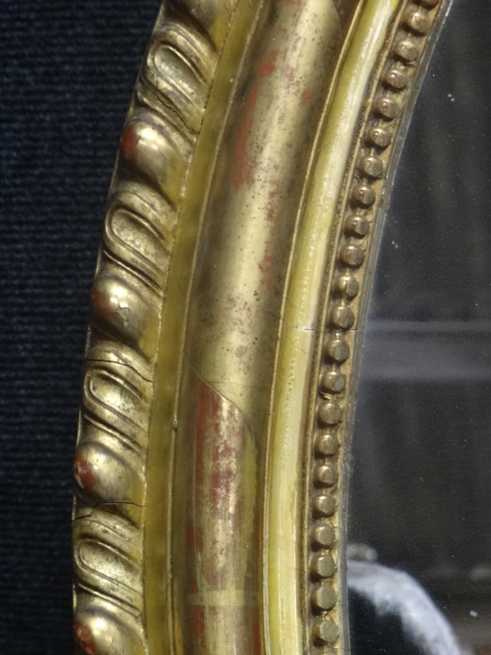 Outstanding Oval Gilt Mirror View III