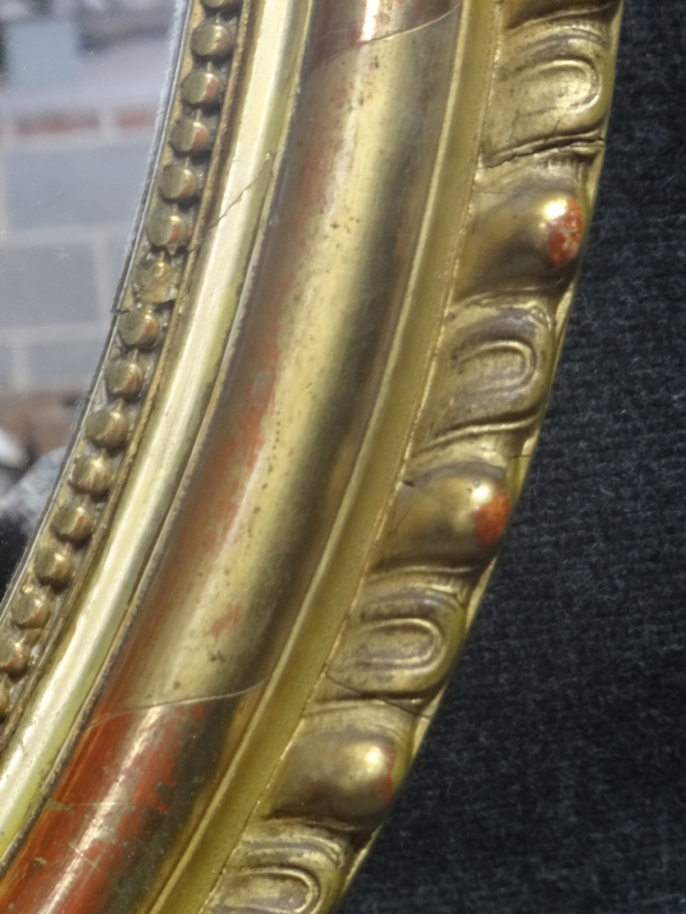 Outstanding Oval Gilt Mirror View IV
