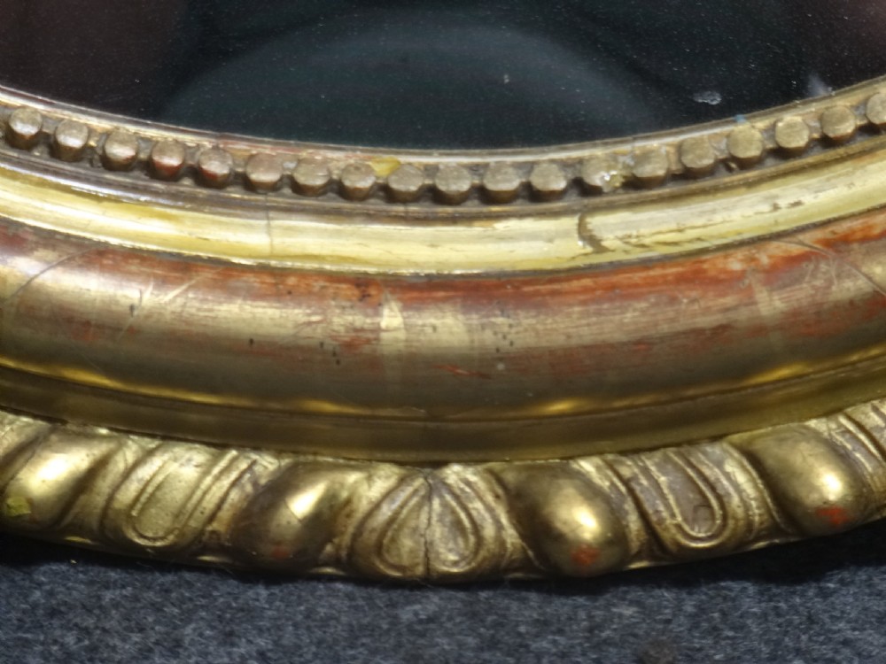 Outstanding Oval Gilt Mirror View V