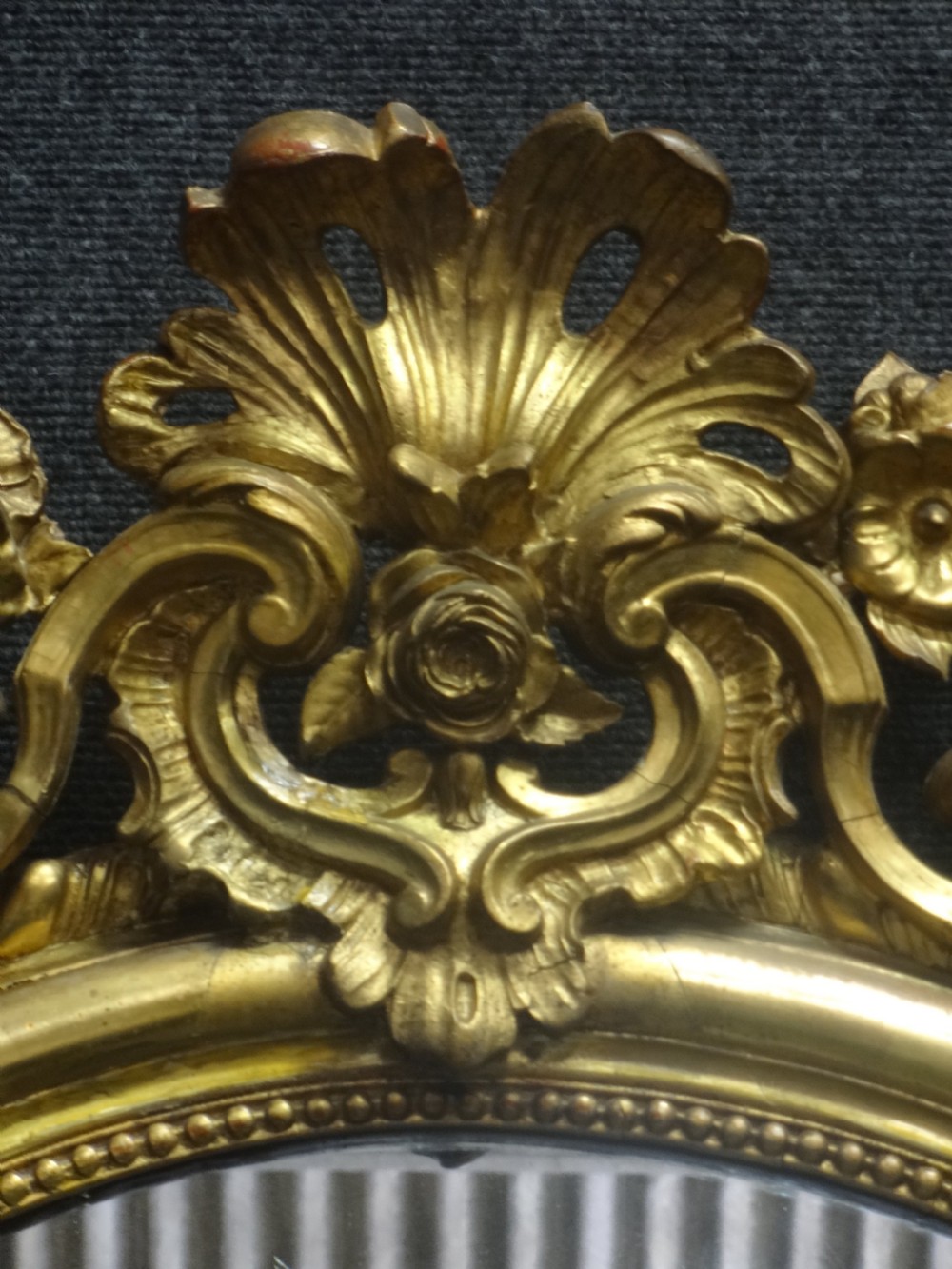 Outstanding Oval Gilt Mirror View VI
