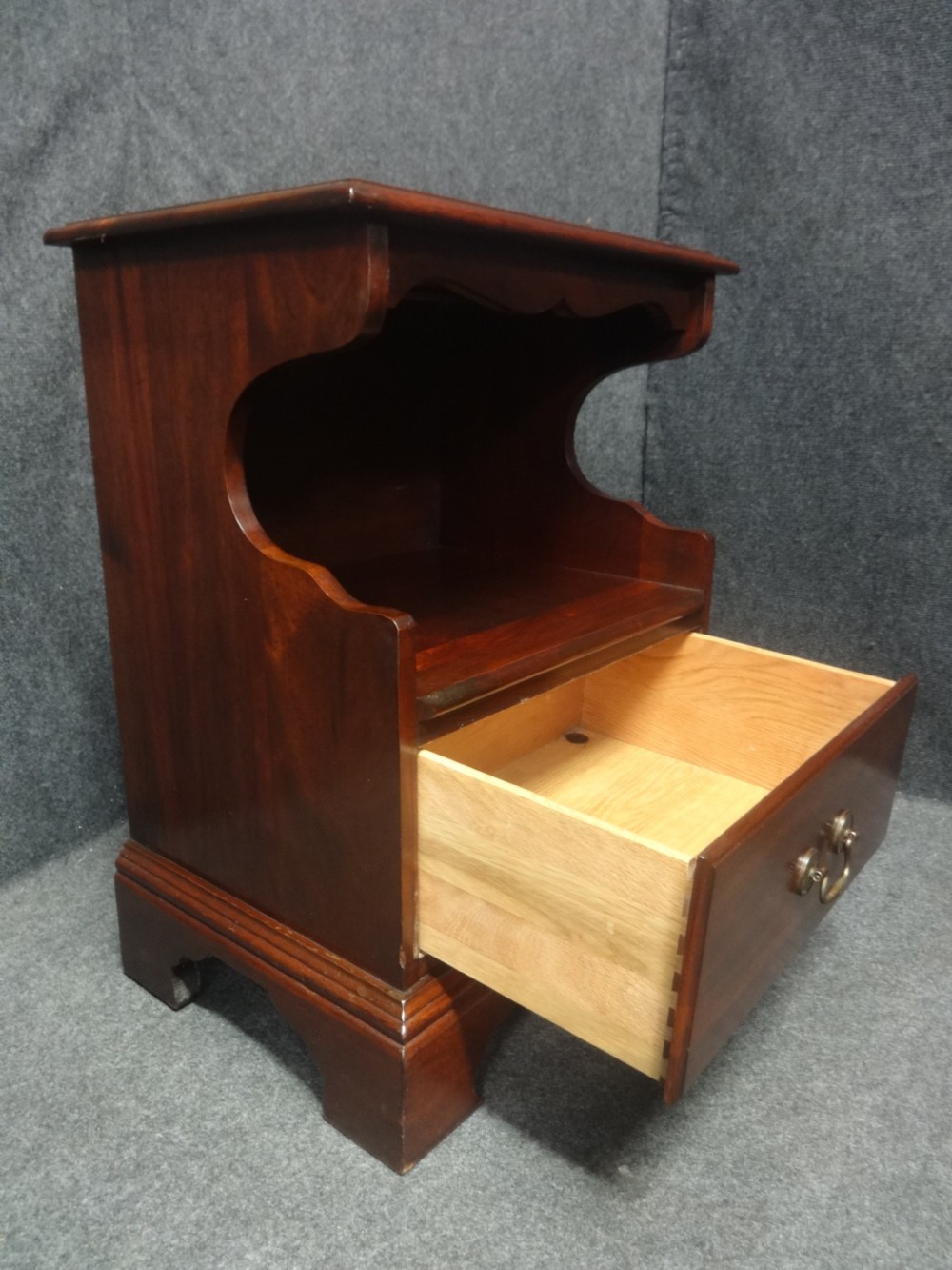 Pair Solid Mahogany Bedside Cabinets View V