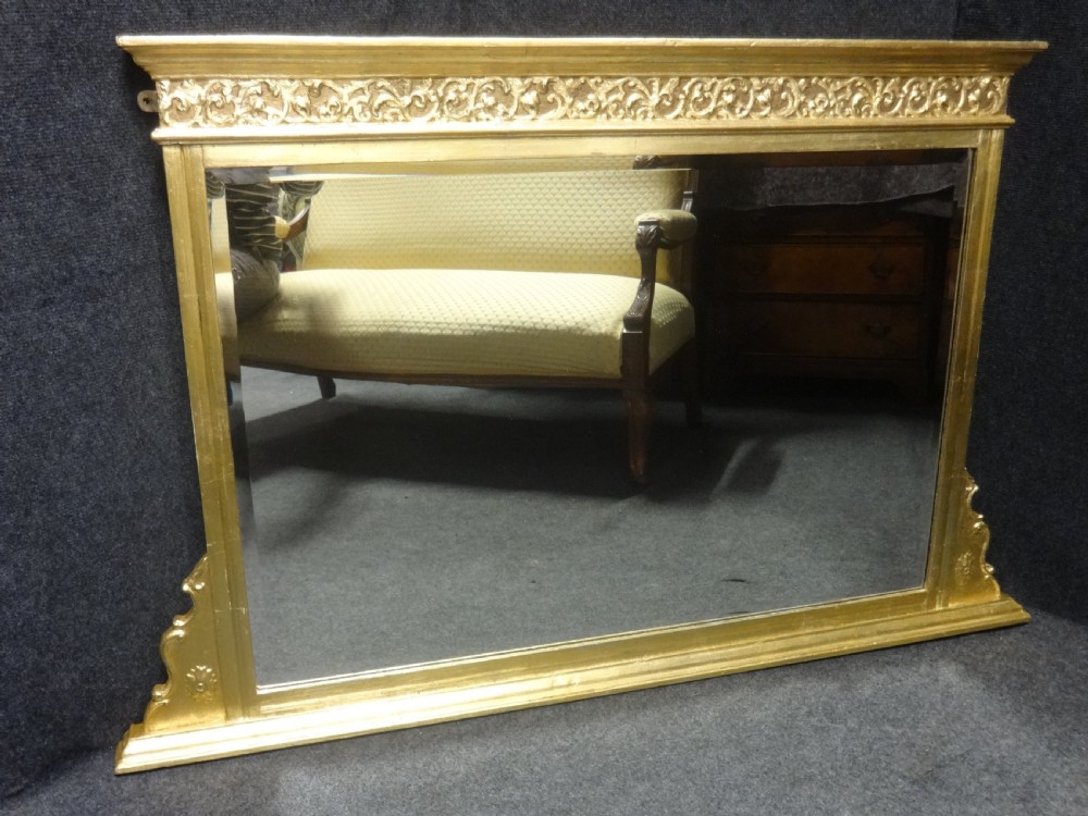 Fine English Gilt Overmantle Mirror View II