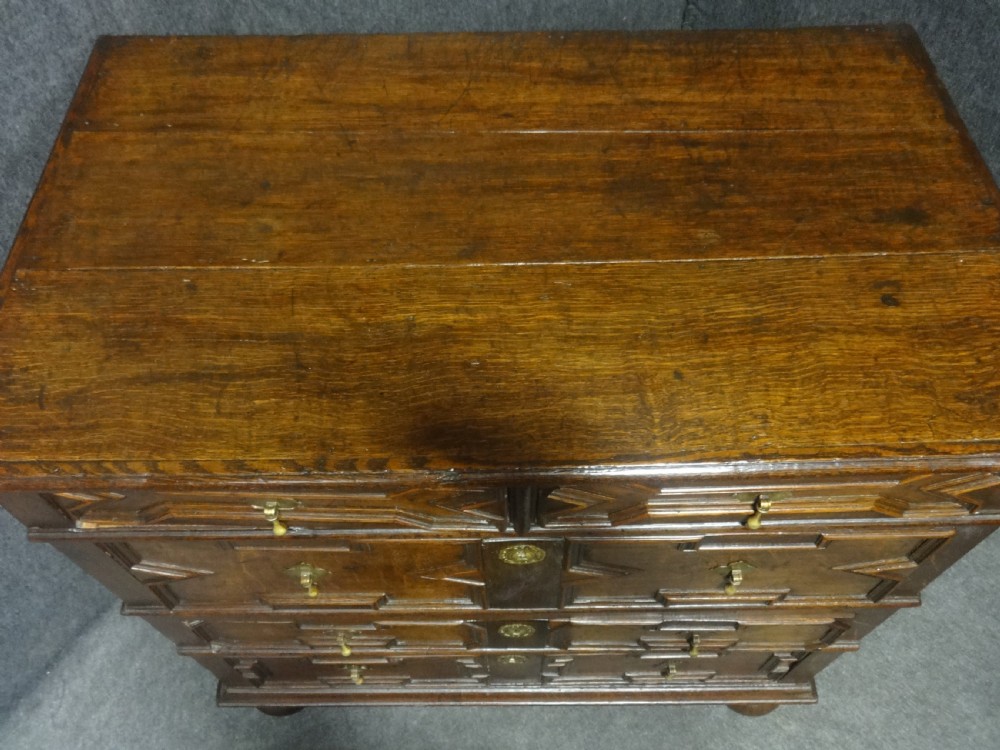 Excellent Quality C17th Oak Two Piece Chest of Drawers View V