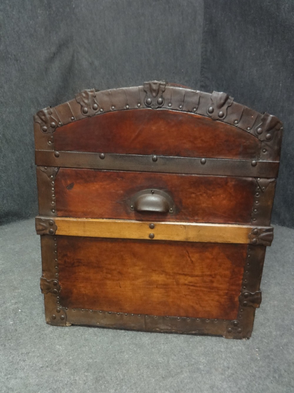 Leather Covered Domed Top Trunk View III