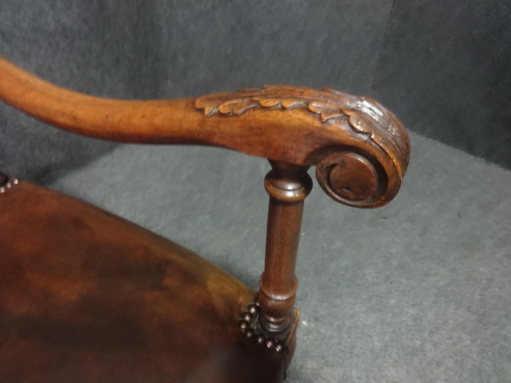 French Leather Upholstered Window Seat View VII