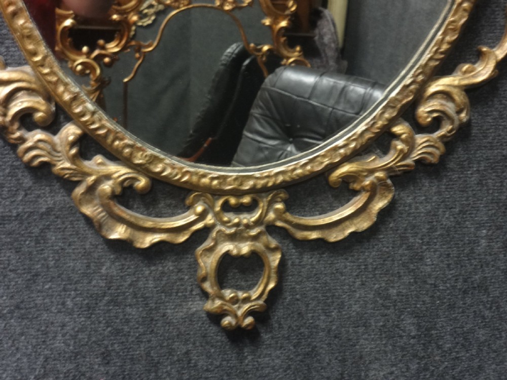 Good Pair Gilt Oval Wall Mirrors View IV