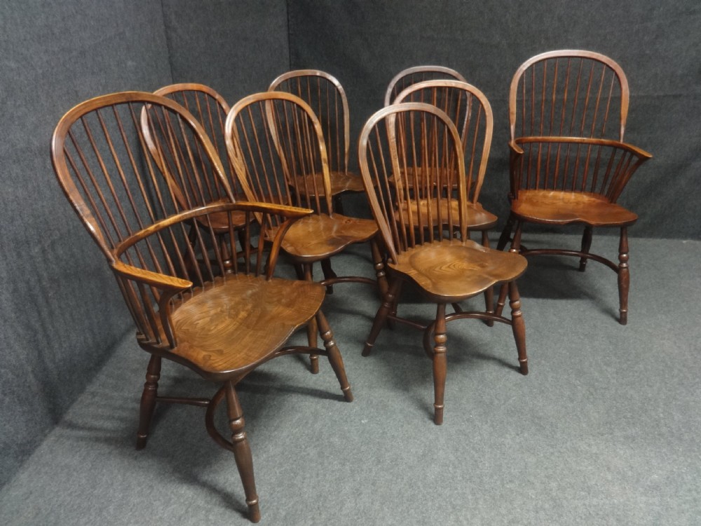 Outstanding Set of Eight Windsor Chairs View II