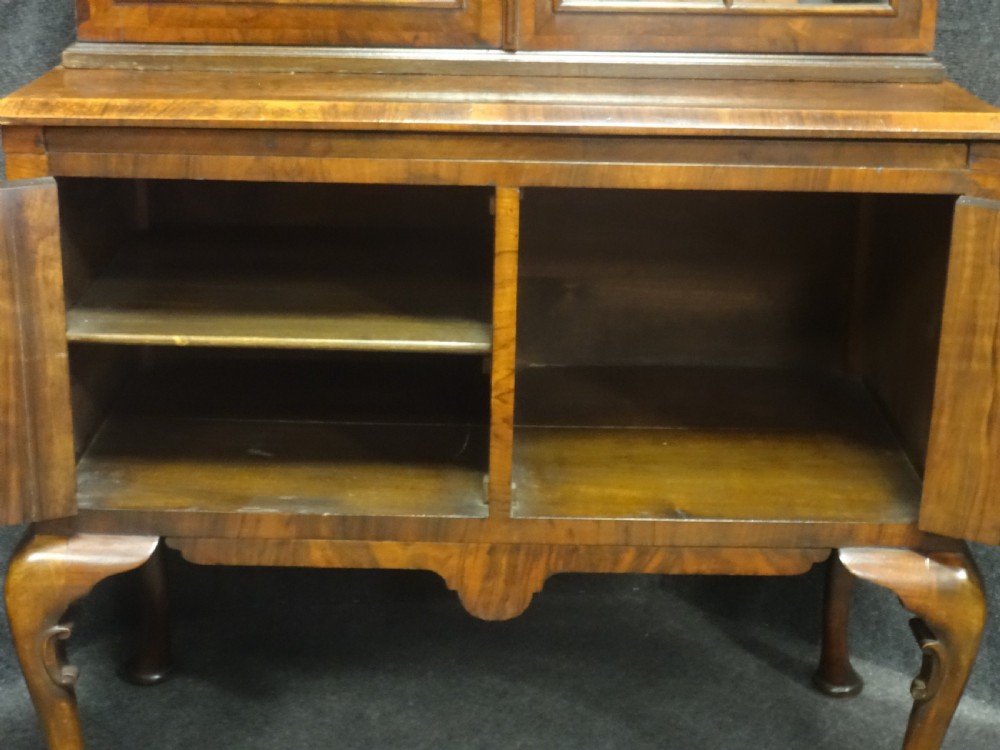 Burr Walnut Double Domed Bookcase View VI