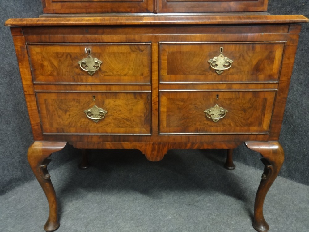 Burr Walnut Double Domed Bookcase View VIII