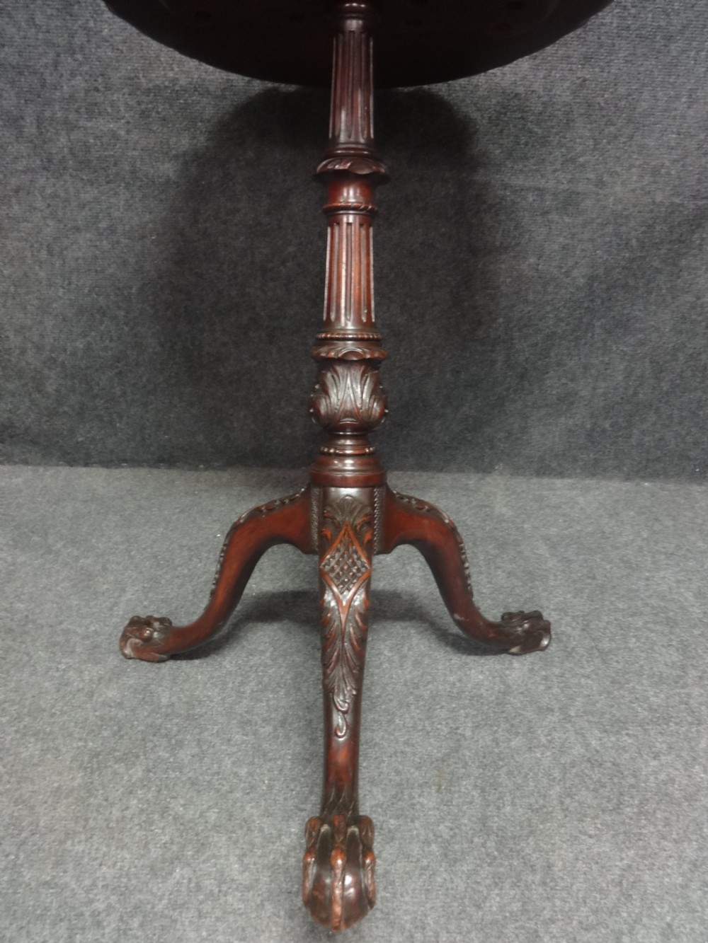 Very Good Mahogany Pedestal Occasional Table View IV