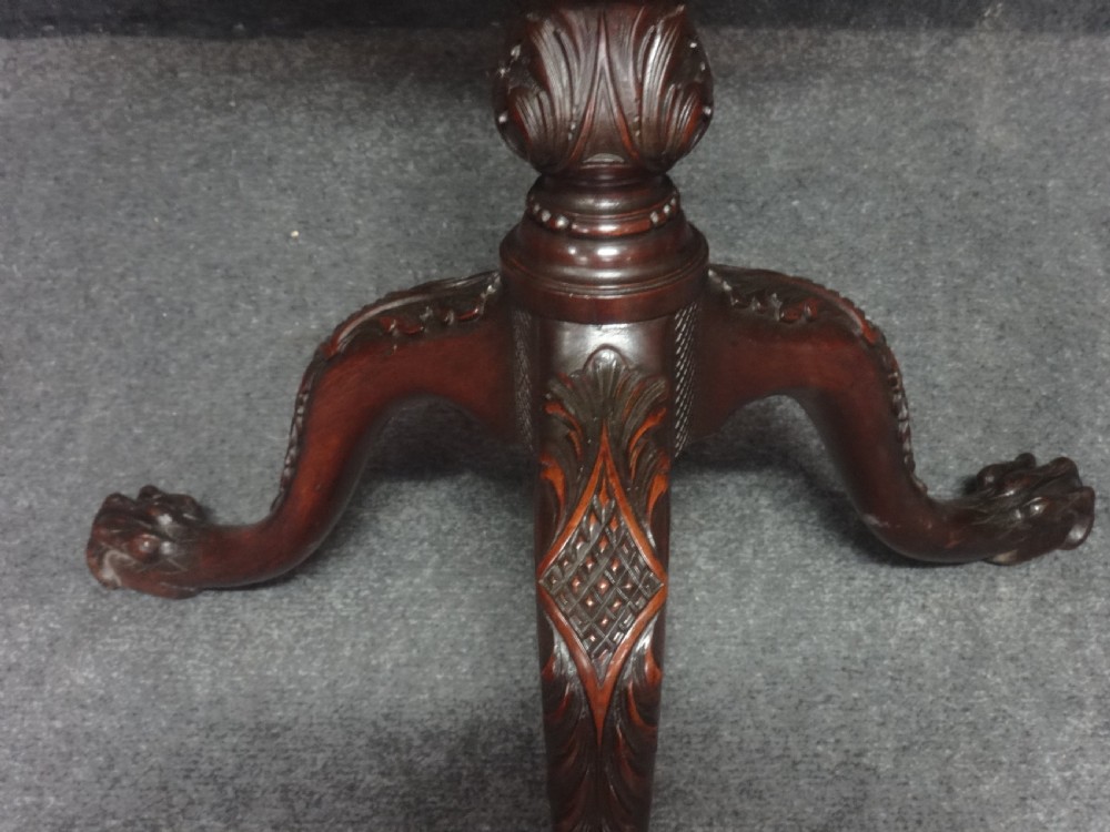 Very Good Mahogany Pedestal Occasional Table View VI