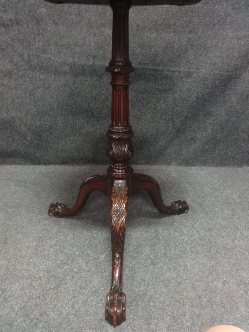 Very Good Mahogany Pedestal Occasional Table View VIII