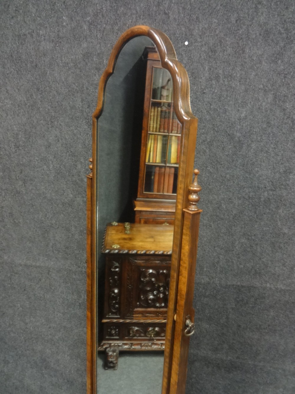 Good  Walnut Cheval Mirror View VI