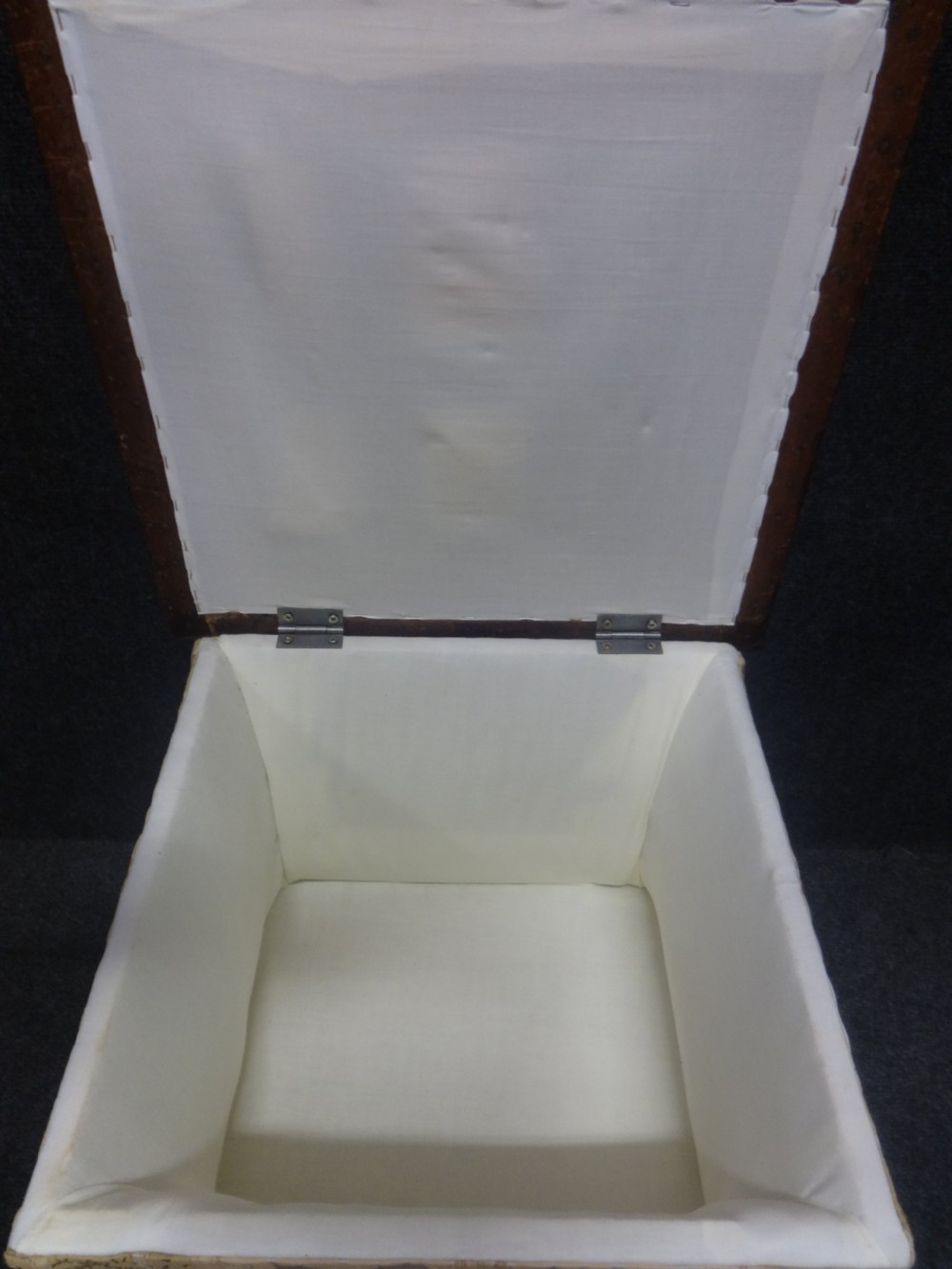 Curved Victorian Mahogany Ottoman View IV