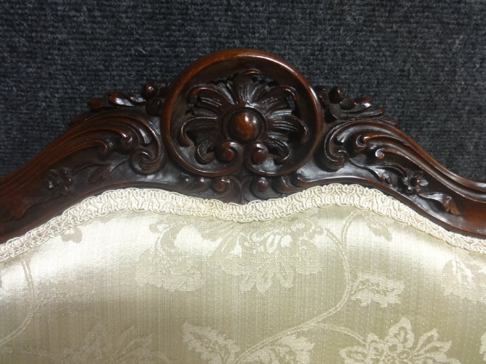 Outstanding Pair Mahogany Easy Chairs View III