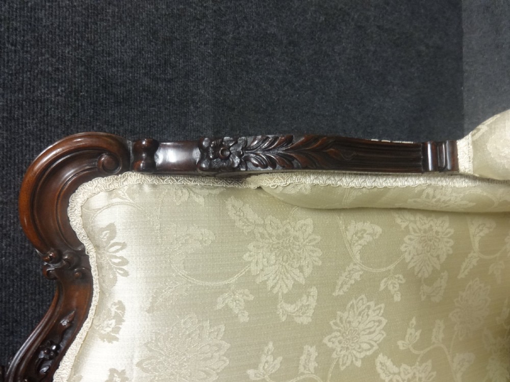 Outstanding Pair Mahogany Easy Chairs View IV