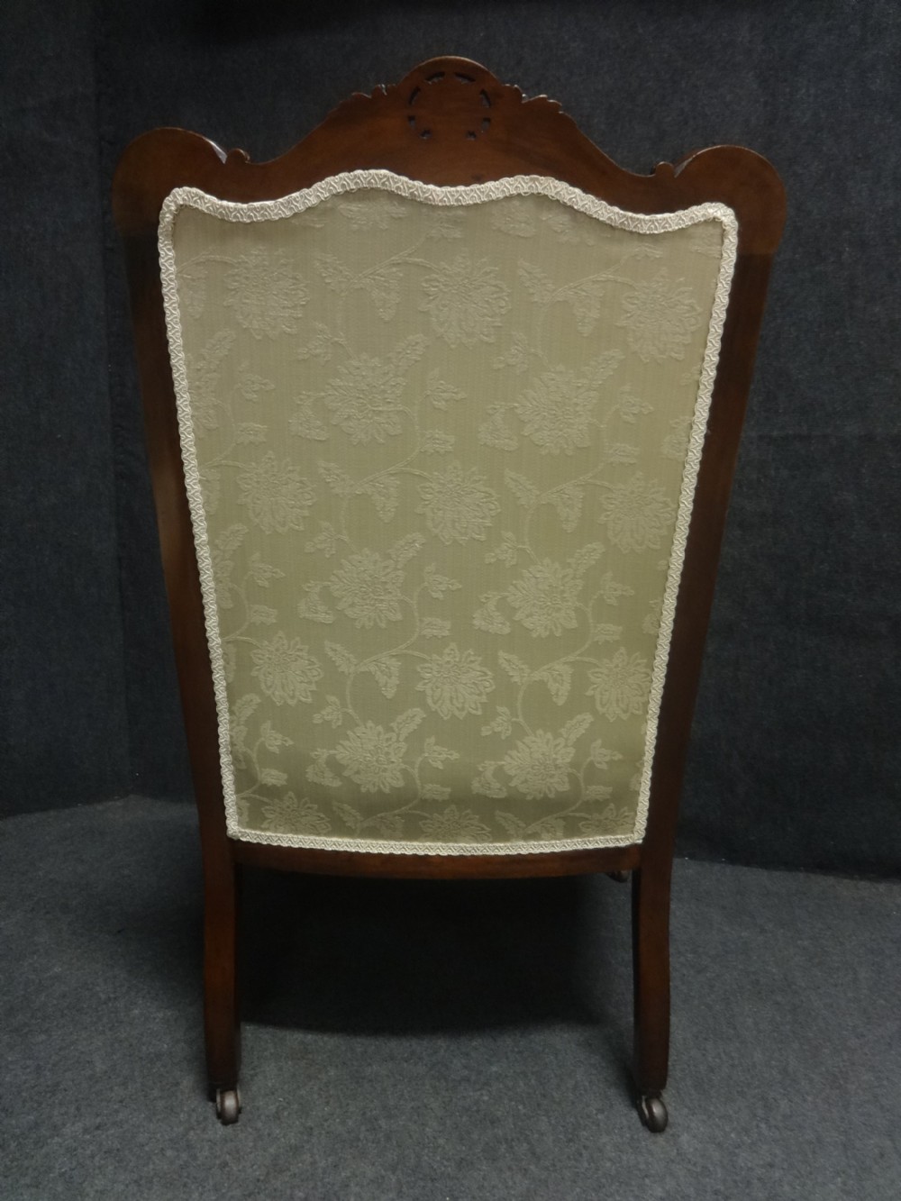 Outstanding Pair Mahogany Easy Chairs View VIII
