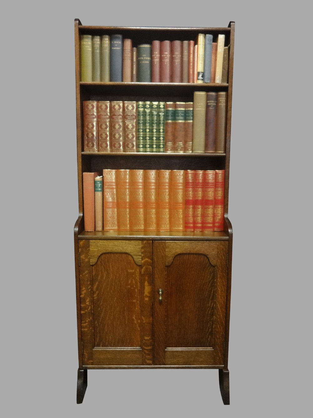 Solid Oak Bookcase of Slim Proportions