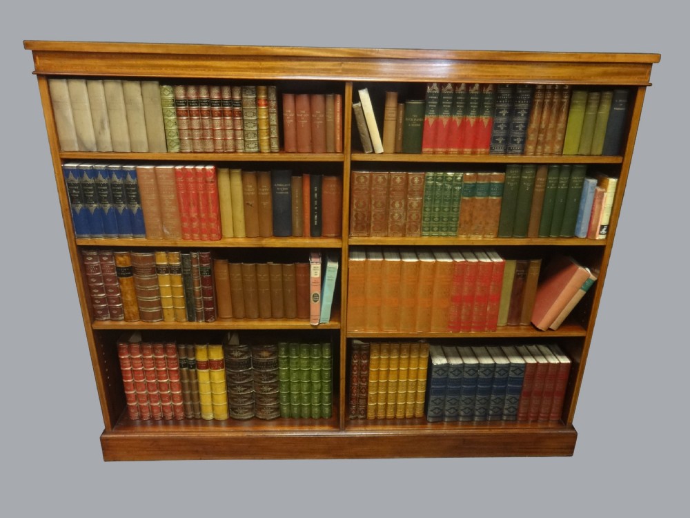 Top Quality Mahogany Inlaid Adjustable Open Library Bookcase