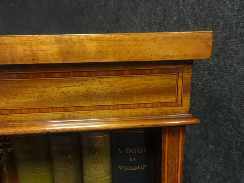 Top Quality Mahogany Inlaid Adjustable Open Library Bookcase View III