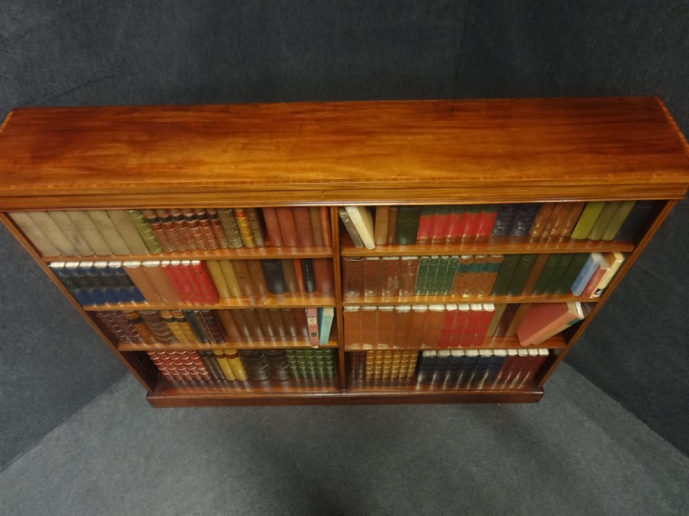 Top Quality Mahogany Inlaid Adjustable Open Library Bookcase View V