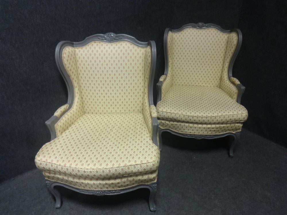 A good Pair French Painted Wing Armchairs View IV