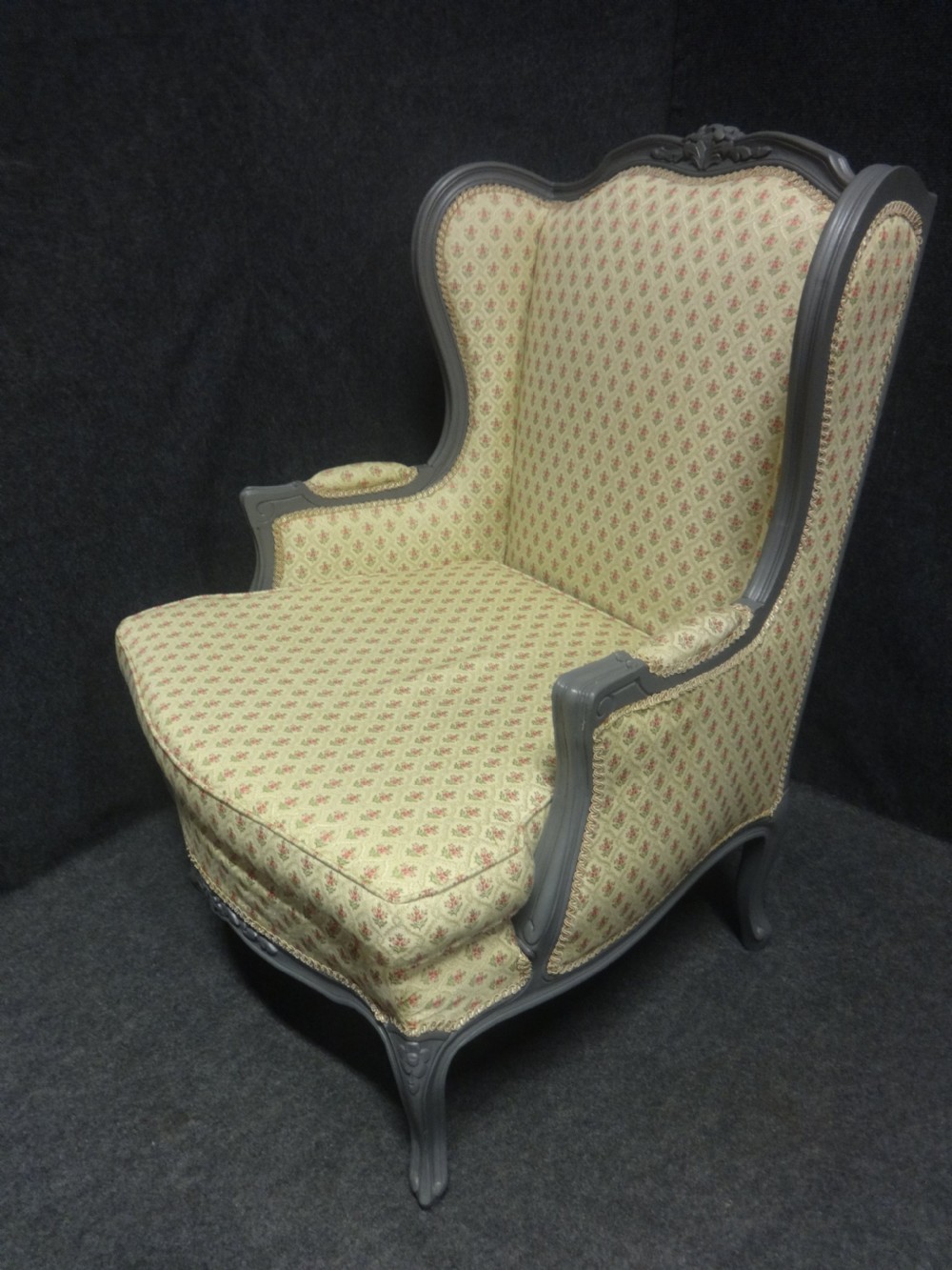 A good Pair French Painted Wing Armchairs View V