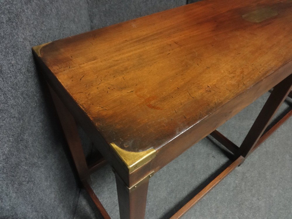 Mahogany Campaign Console  Hall Table View III