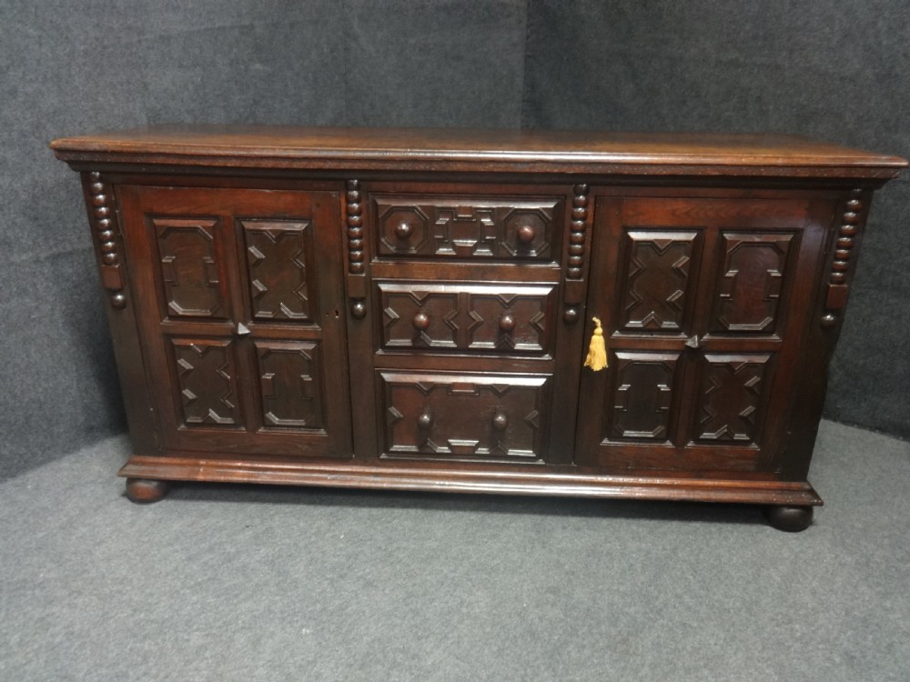 Lovely Victorian  Oak Dresser Base Sideboard View II