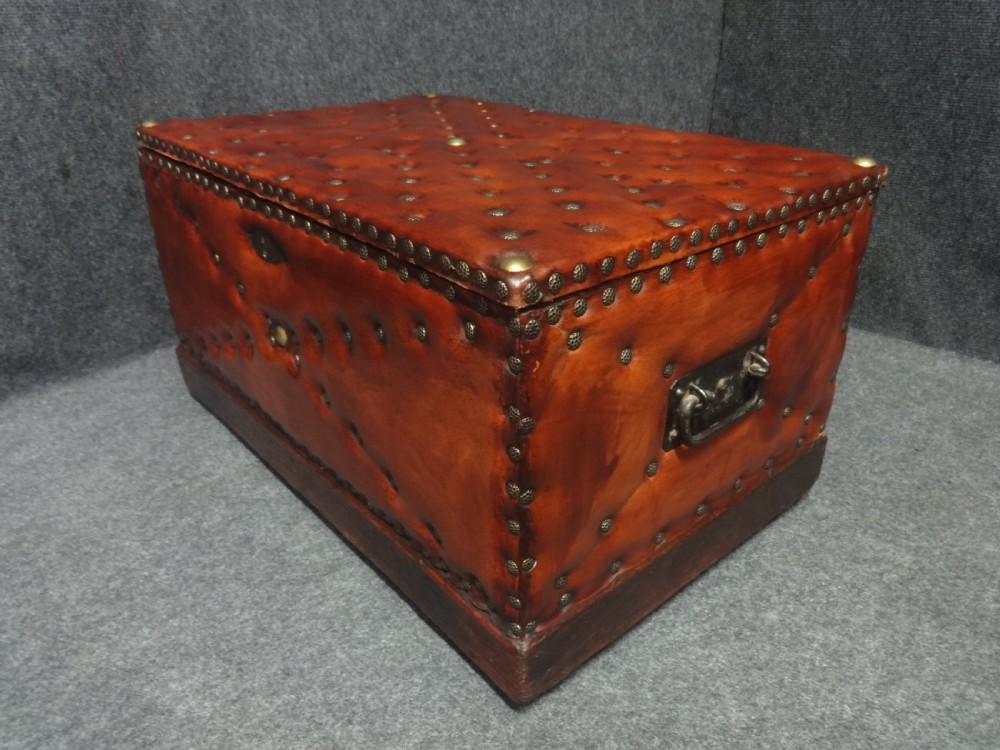 Good Leather Covered and Brass Studded  Box View II