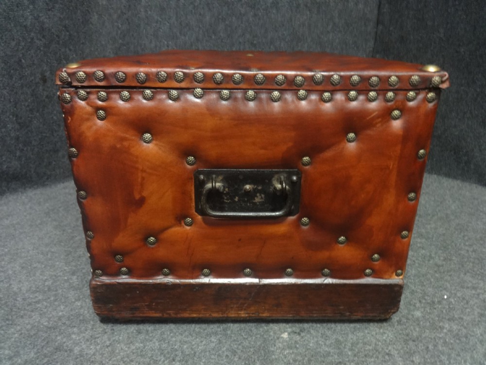 Good Leather Covered and Brass Studded  Box View III