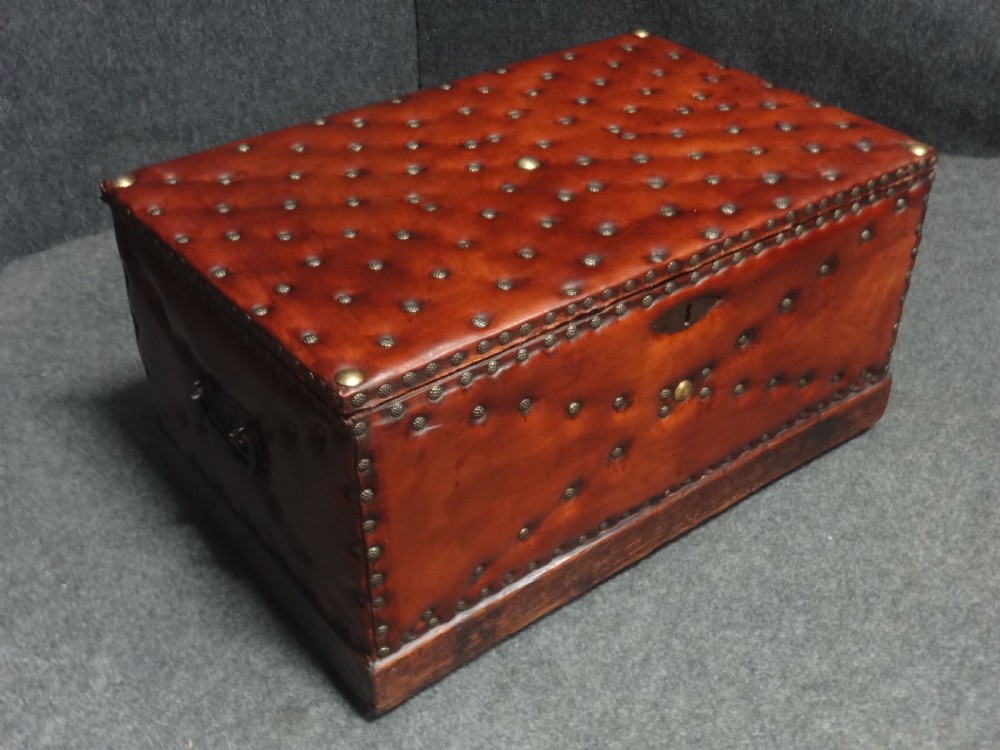 Good Leather Covered and Brass Studded  Box View VII