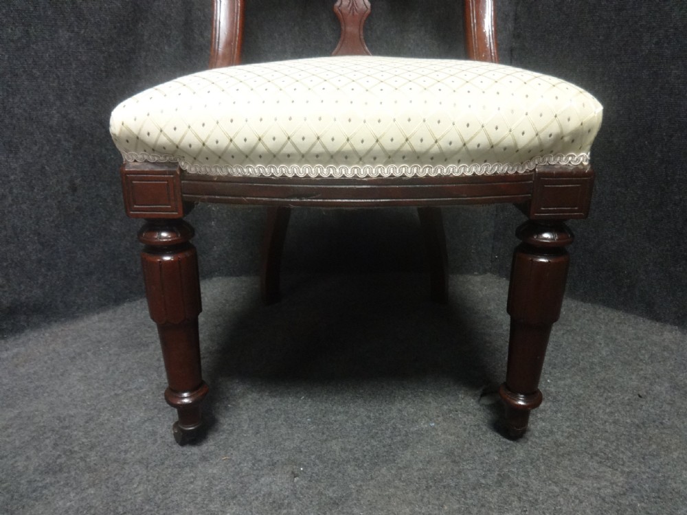Set Six Victorian Walnut Dining Chairs View VI